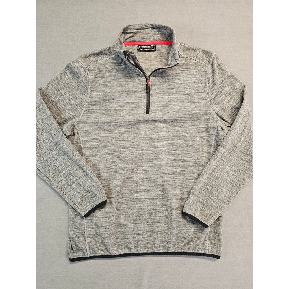 Avalanche Outdoor Supply Co Mens Large Heather Grey Quarter Zip Pullover Sweater
